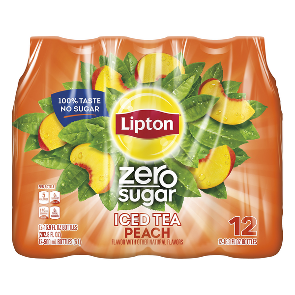 Save on Lipton Zero Sugar Iced Tea Peach -12 pk Order Online Delivery