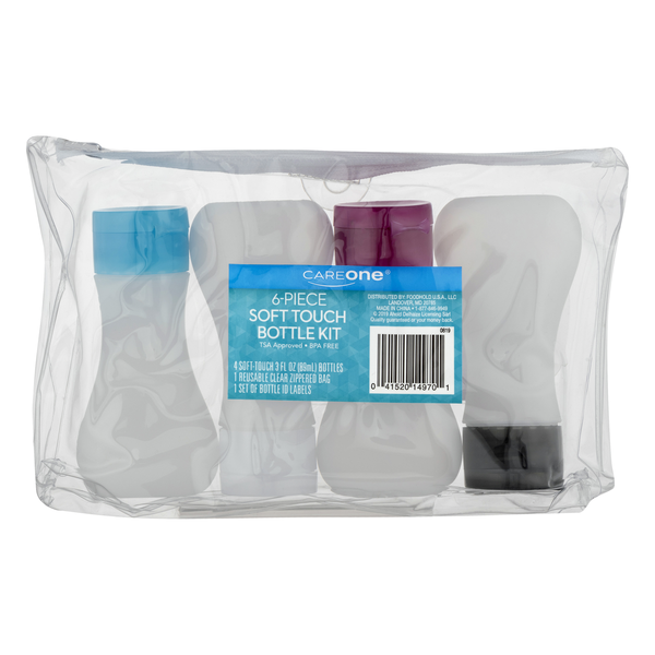 CareOne Soft Touch Travel Bottle Kit - 6 ct
