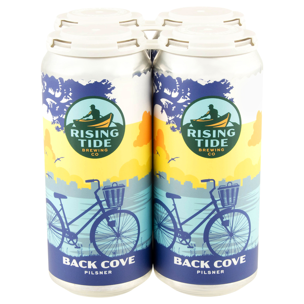 Rising Tide Brewing Co Back Cove Pilsner Beer - 4 pk