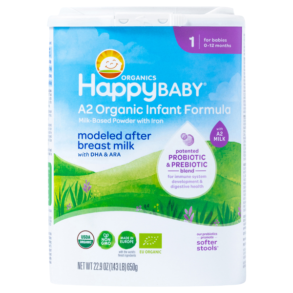Happy Baby Organic Stage 1 A2 Powder Infant Formula with Iron
