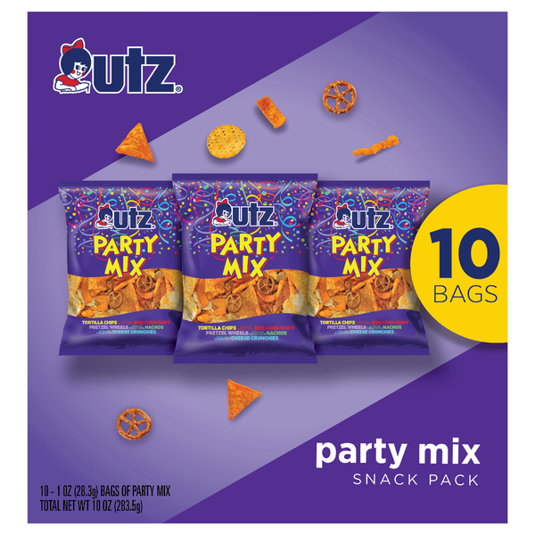 Utz Party Mix Snack Packs - 10 ct
