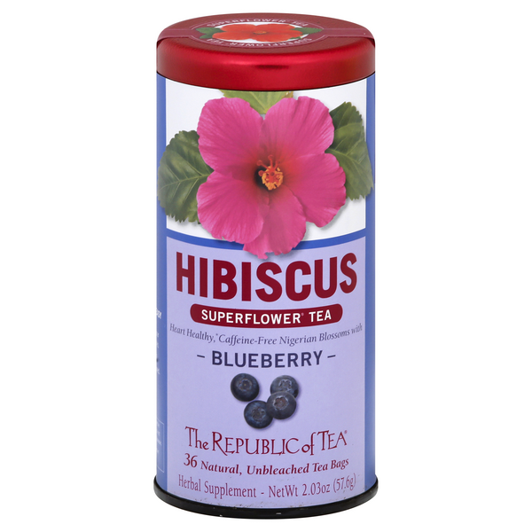 Save on The Republic of Tea Hibiscus Superflower Tea Blueberry Tea Bags