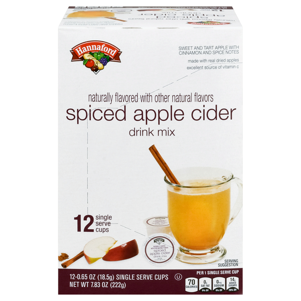 Hannaford Spiced Apple Cider Drink Mix Single Serve Cups