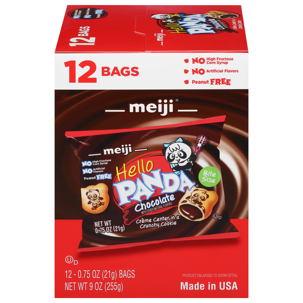 Meiji Bite Size Hello Panda Chocolate Cookies - 12 ct