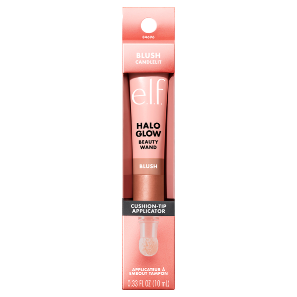 e.l.f. Halo Glow Blush Beauty Wand Cushion Tip Applicator Candlelit 84696