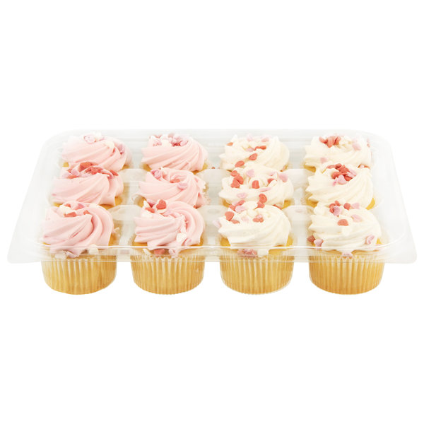 Hannaford Bakery Valentine's Day Gold Mini Cupcakes - 12 ct