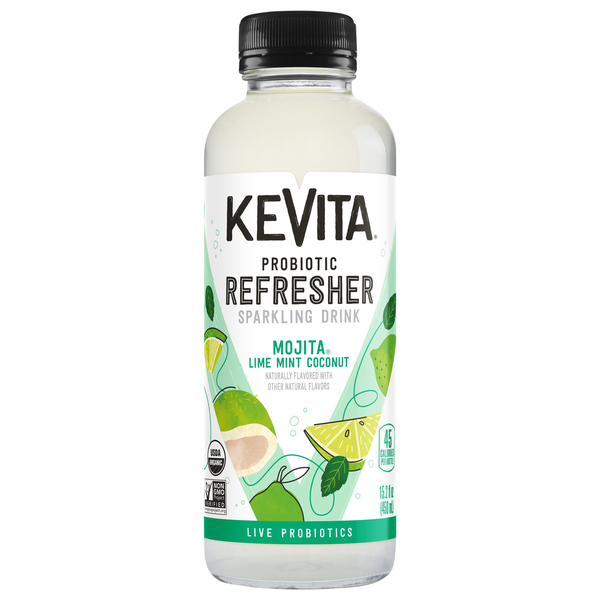 KeVita Organic Probiotic Refresher Mojita Lime Mint Sparkling Drink