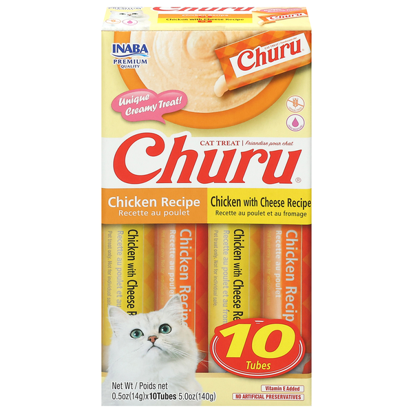 Inaba Churu Chicken/Chicken with Cheese Cat Treat - 10 ct