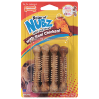 Nylabone Nubz Natural Chicken Flavor Small Edible Dog Chews - 4 ct