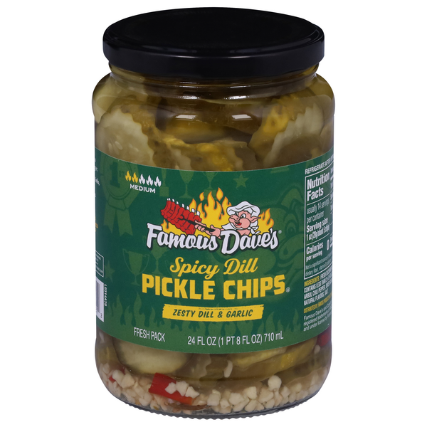 Save on Famous Dave's Spicy Dill Pickle Chips Medium Order Online