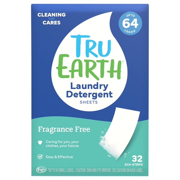Tru Earth Ultra Concentrated Fragrance Free Laundry Detergent Eco-Strips