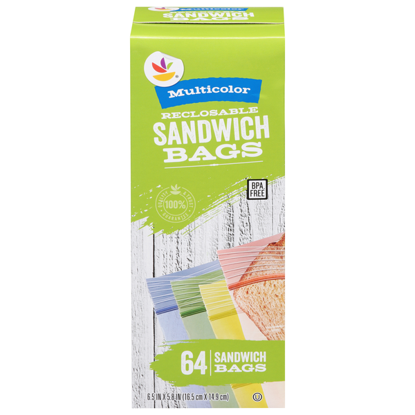 Our Brand Multicolor Reclosable Sandwich Bags