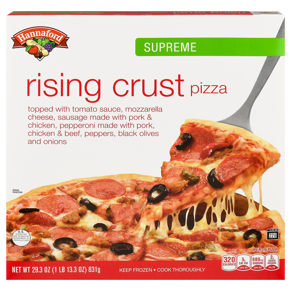 Hannaford Rising Crust Supreme Pizza Frozen