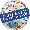 Congrats 18 Inch Helium-Filled Foil Balloon (Design Varies)