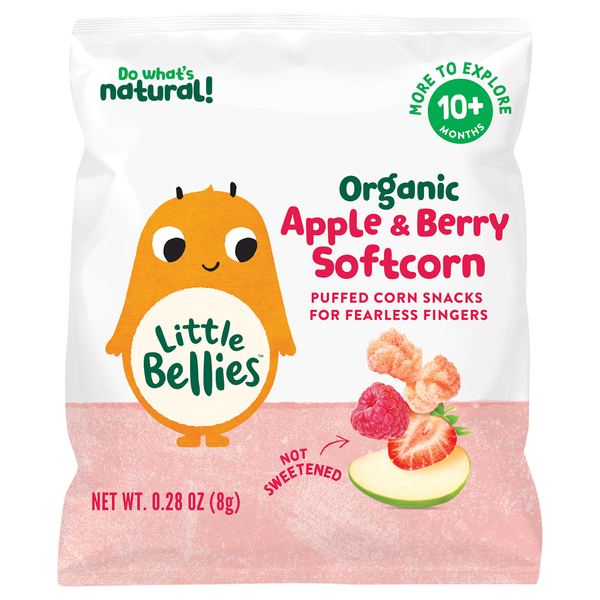 Little Bellies Organic Apple & Berry Softcorn Puffed Snacks 10+ Months