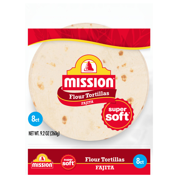 Mission Super Soft Small Fajita Flour Tortillas 6 Inch - 8 ct