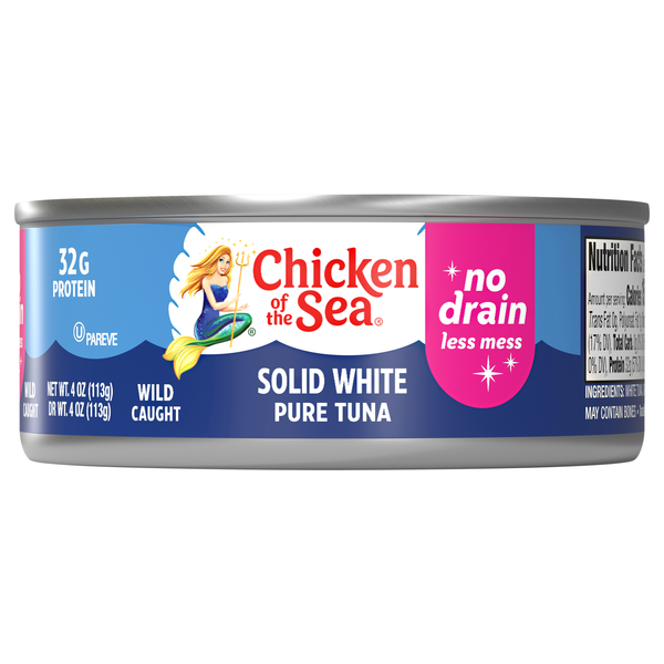 Chicken of the Sea Wild Caught Solid White Pure Tuna No Drain