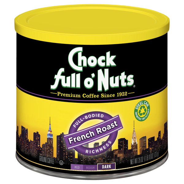 Chock Full O'Nuts French Roast Dark Roast Ground Coffee