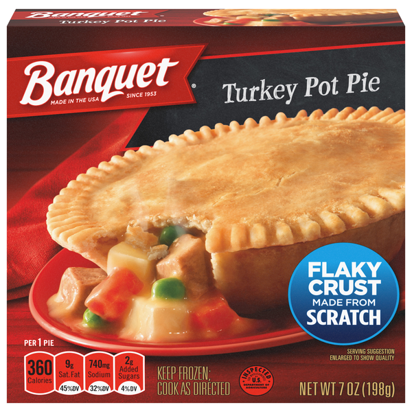 Banquet Turkey Pot Pie Frozen Meal