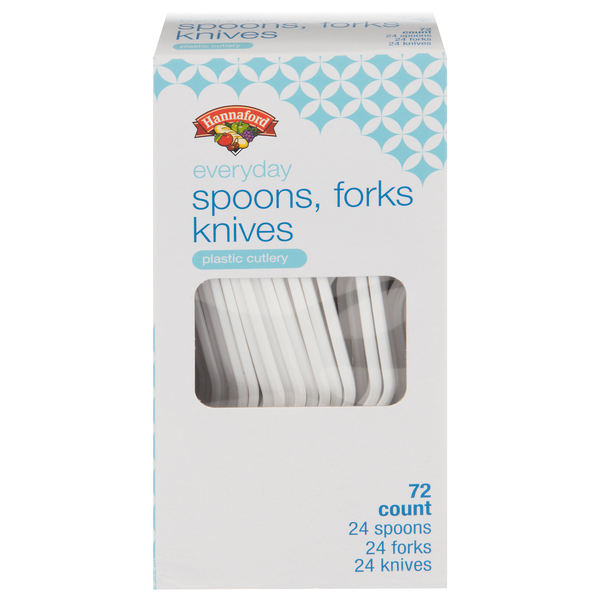 Hannaford Spoons Forks Knives Everyday Plastic Cutlery