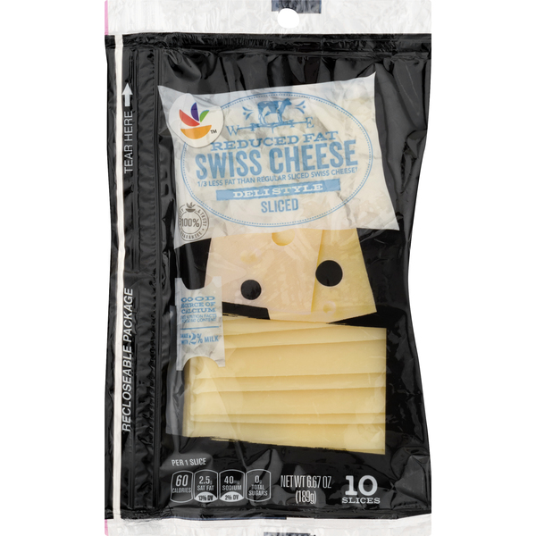 Save on Stop & Shop Swiss Cheese Reduced Fat Deli Style Sliced 10 ct