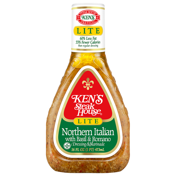Ken's Steak House Lite Northern Italian with Basil & Romano Dressing