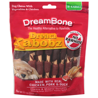 DreamBone Dream Kabobz Vegetable & Chicken Rawhide Free Dog Chews - 18 ct