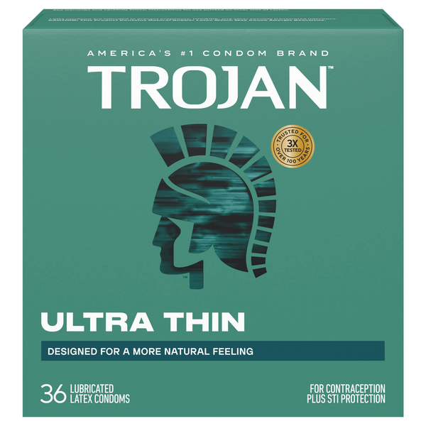 Trojan Ultra Thin Lubricated Latex Condoms Value Pack