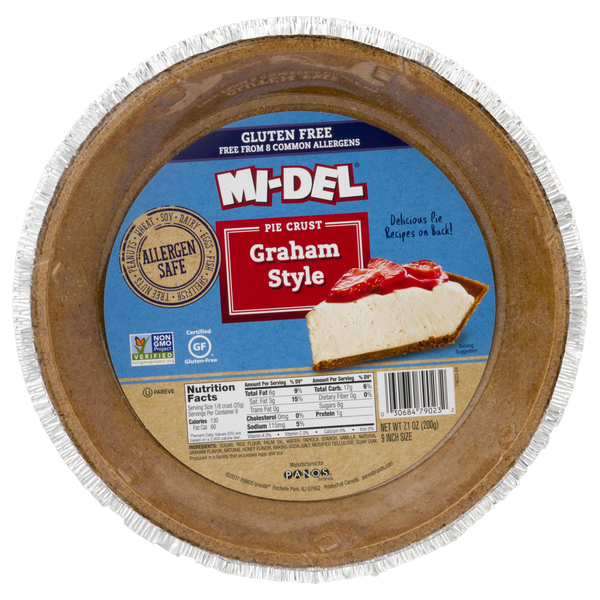 Mi-Del Pie Crust Graham Style Gluten Free