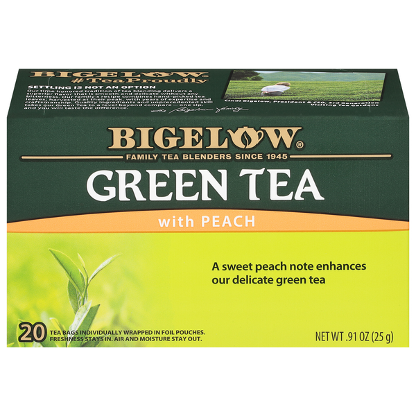 Bigelow Green Tea Bags with Peach