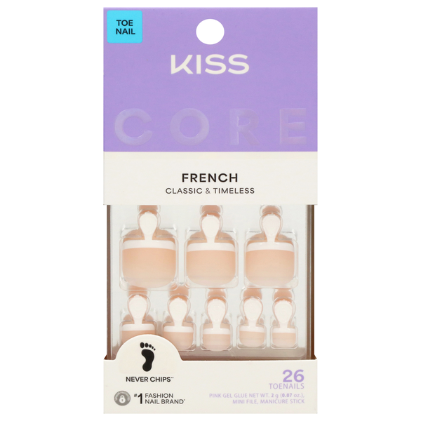 Kiss Core Magnetic French Design Toenails Two of a Kind