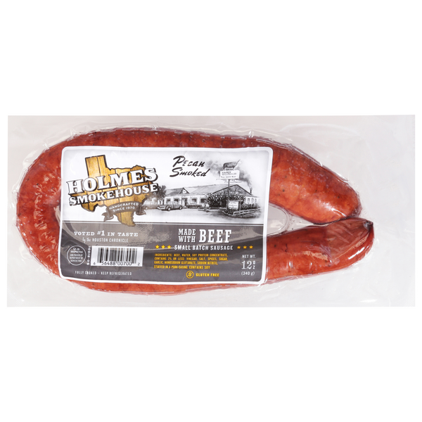 Save on Holmes Smokehouse Small Batch Sausage Beef Pecan Smoked Order