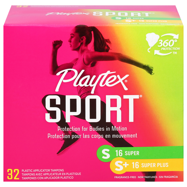 Playtex Sport Unscented Super & Super Plus Tampons