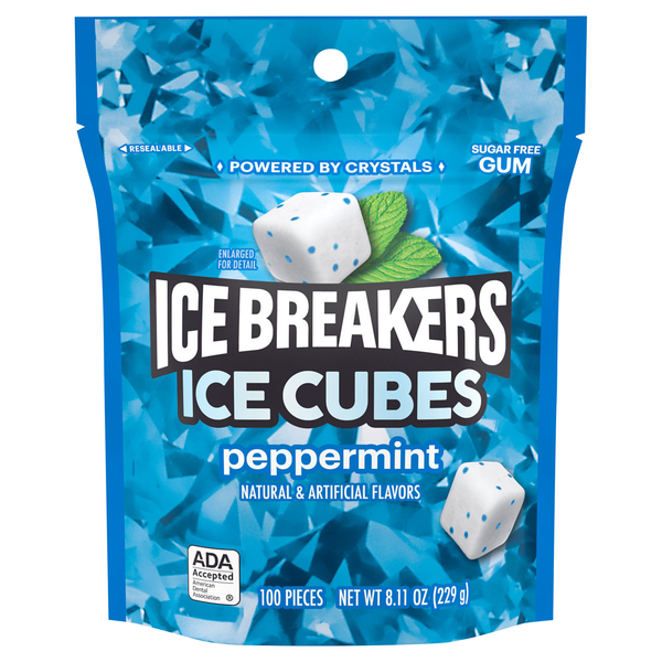 Ice Breakers Ice Cubes Sugar Free Peppermint Gum