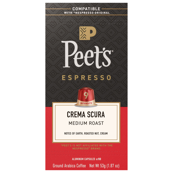 Peet's Espresso Creme Scura Medium Roast Coffee Capsules