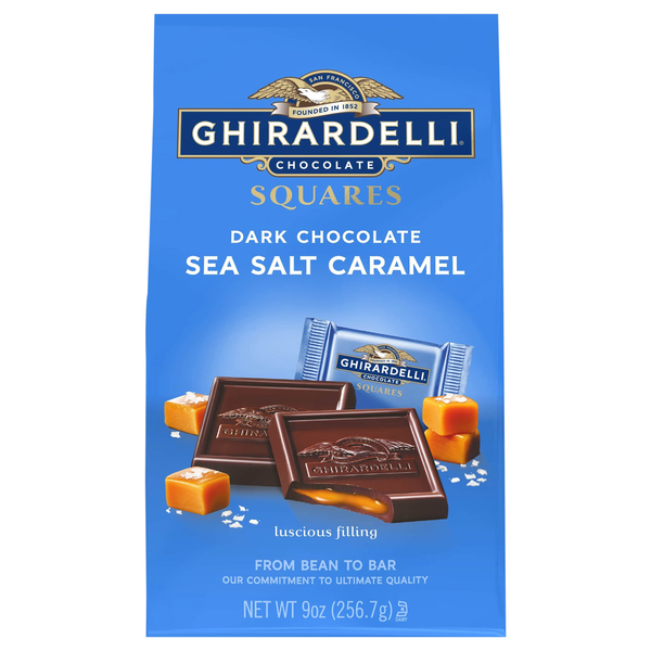 Ghirardelli Sea Salt Caramel Dark Chocolate Candy Squares