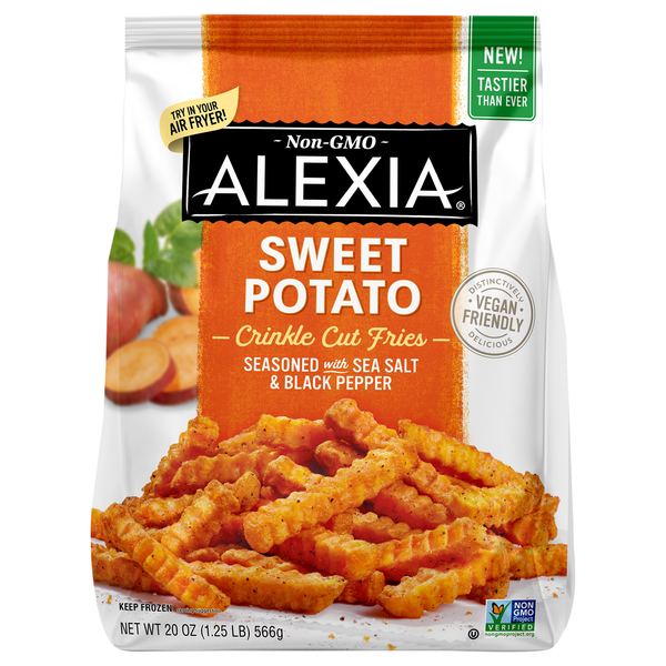 Alexia Sweet Crinkle Cut Potato Fries with Sea Salt & Pepper Frozen