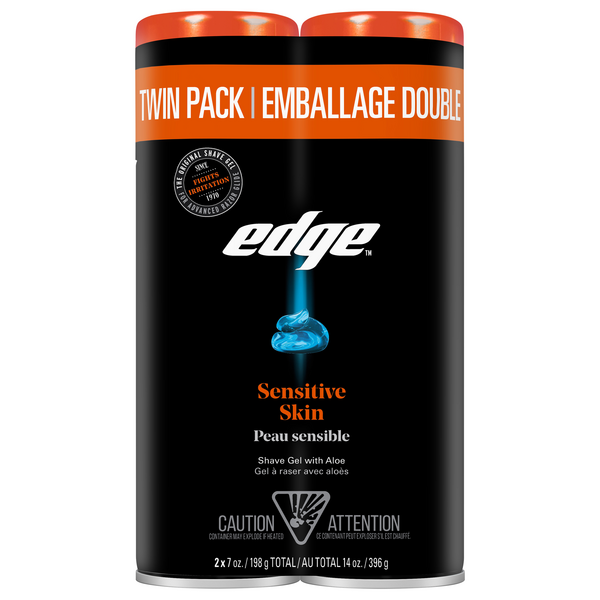 Edge Shave Gel Sensitive Skin - 2 pk