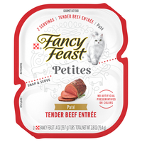 Fancy Feast Petites Pate Tender Beef Entree Wet Cat Food - 2 ct