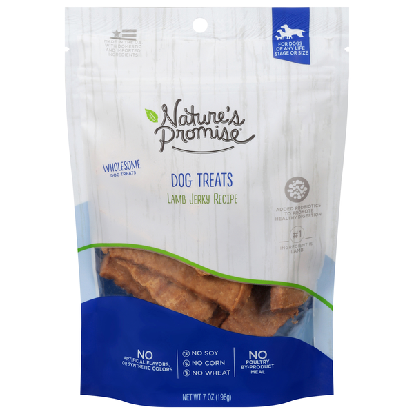 Nature's Promise Grain Free Lamb Jerky with Probiotics Dog Treats