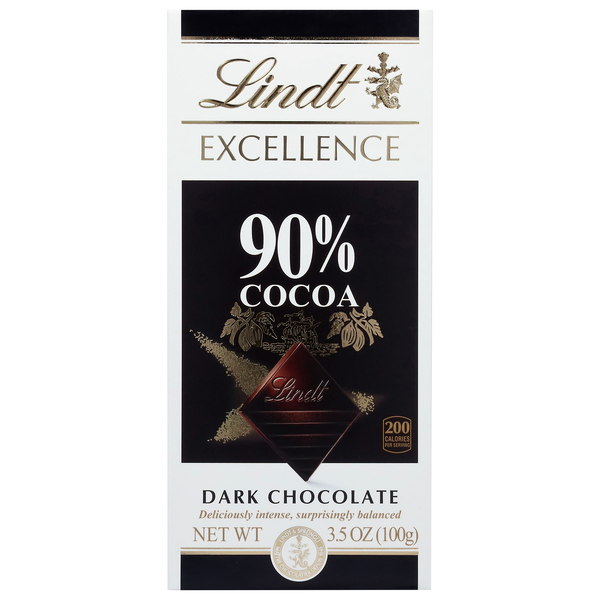 Lindt Excellence Dark Chocolate Candy Bar 90% Cocoa