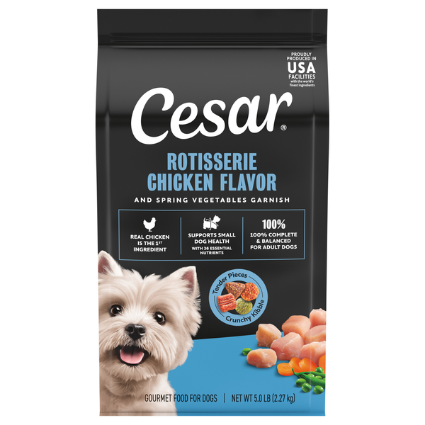 CESAR Rotisserie Chicken & Spring Vegetables Small Breed Dry Dog Food