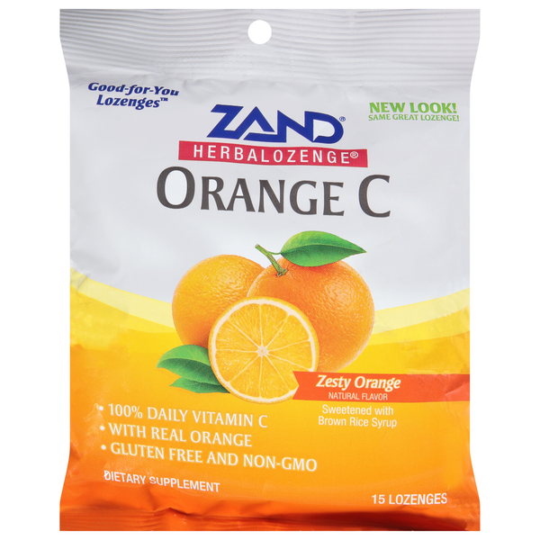 Zand Herbalozenge Orange C Lozenges Zesty Orange