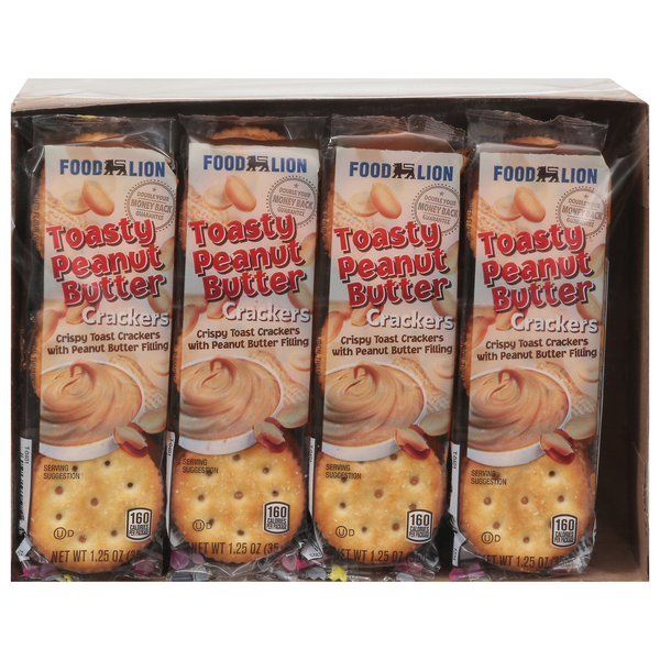 Food Lion Toasty Peanut Butter Sandwich Crackers - 8 ct