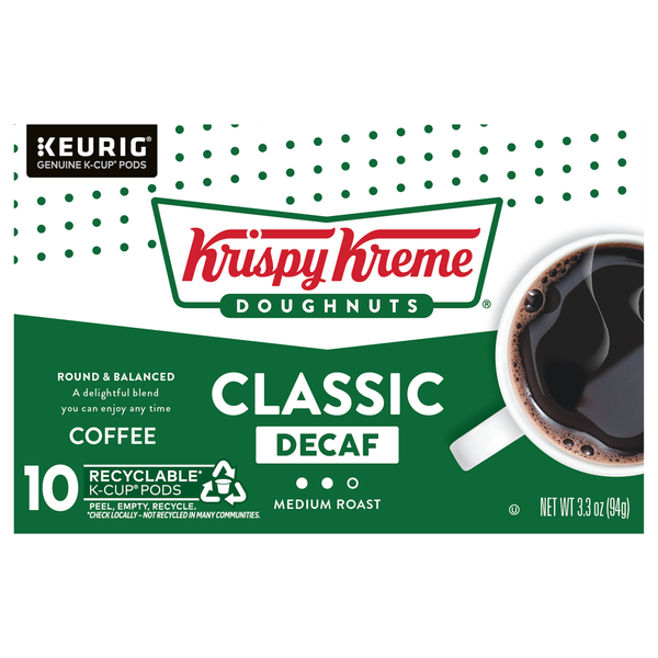 Krispy Kreme Classic Decaf Medium Roast K-Cup Pods