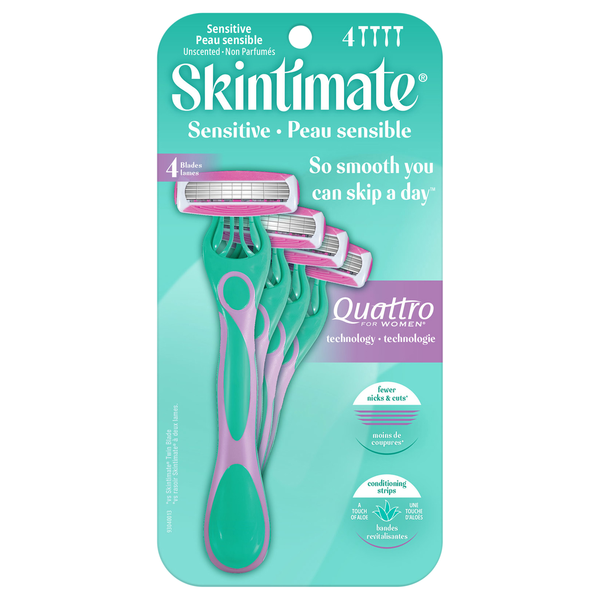 Skintimate Sensitive Skin Disposable 4 Blade Razor