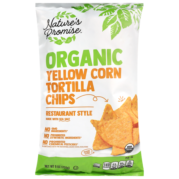 Nature's Promise Organic Restaurant Style Yellow Corn Tortilla Chips