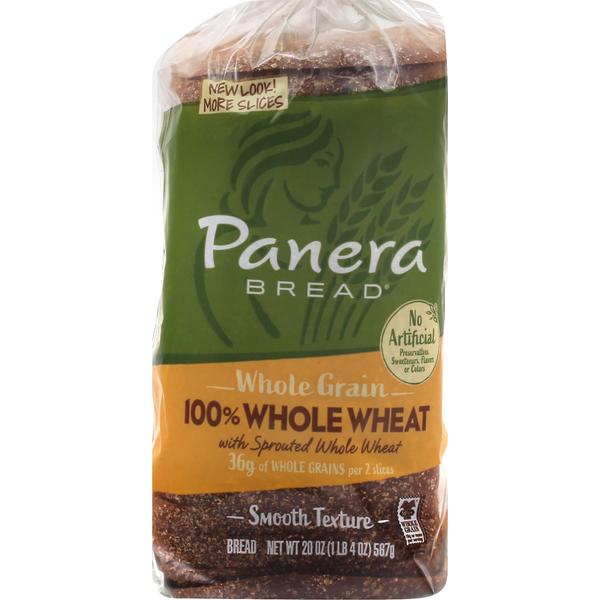 Panera Whole Grain 100% Whole Wheat Bread Sliced
