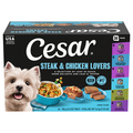 CESAR Steak & Chicken Lovers Variety Pack Adult Wet Dog Food - 36 ct