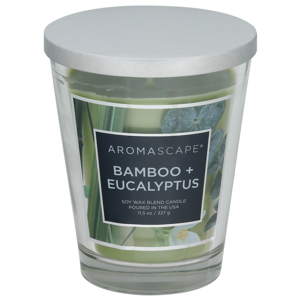 Save on Aromascape Candle Soy Wax Blend Bamboo + Eucalyptus Order